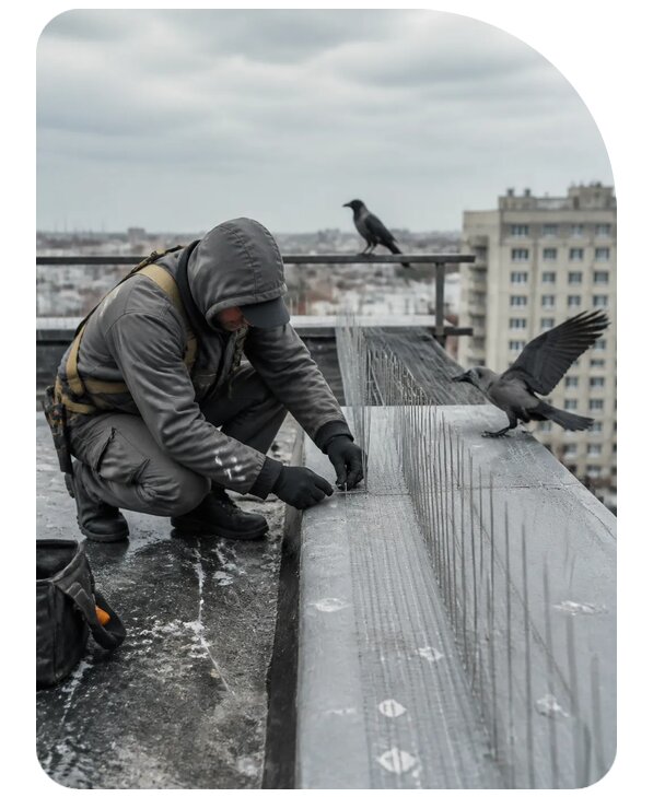 Защита от ворон под ключ в Алапаевске по цене от 5353 р. | Сенат-Лпв
